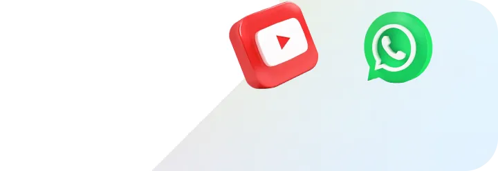 YouTube + WhatsApp